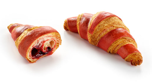 Coloured Raspberry Filled Croissant